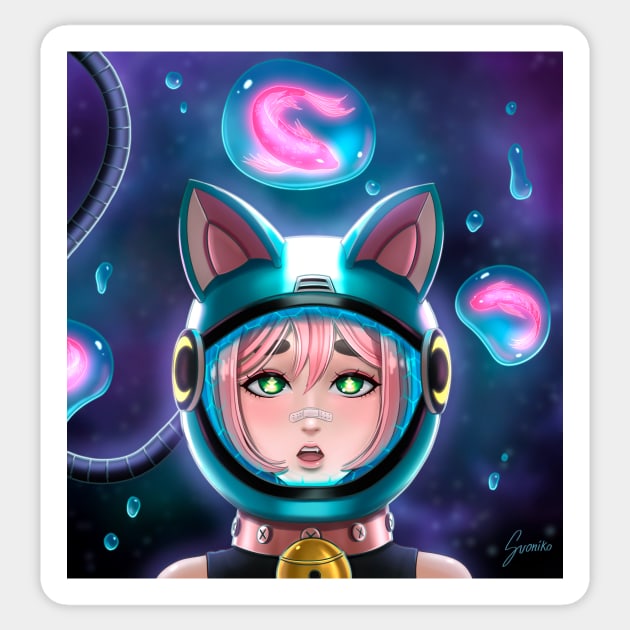 Space Cat Sticker by SUONIKO